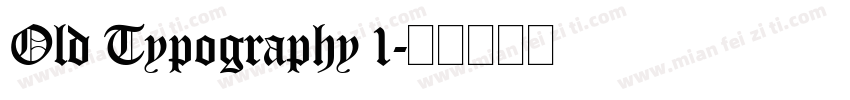 Old Typography 1字体转换
